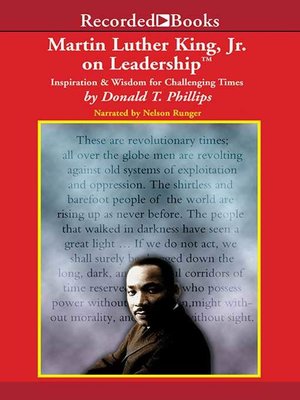 cover image of Martin Luther King, Jr., on Leadership